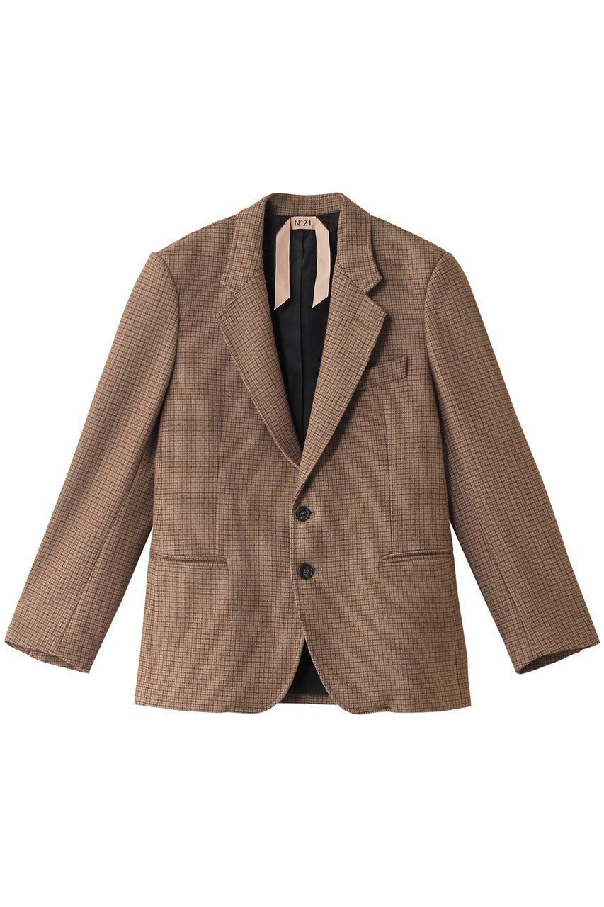 【ヌメロ ヴェントゥーノ/N°21】のチェック ジャケット インテリア・キッズ・メンズ・レディースファッション・服の通販 founy(ファニー) 　ファッション　Fashion　レディースファッション　Fashion for Women　アウター　Coat / Outerwear Collection　レディースジャケット・軽アウター　Jackets　おすすめ　Recommended / Our Picks　ジャケット　Jacket, Outerwear　チェック　Check, Plaid, Tartan　マニッシュ　Mannish, Boyish　チェック|ID: prp329100004608722 ipo3291000000032947639