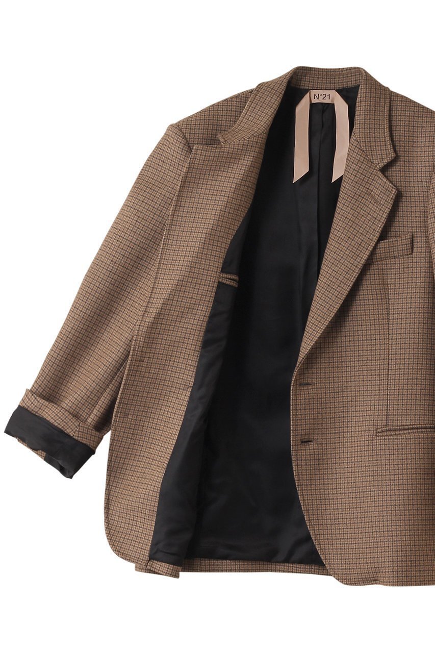 【ヌメロ ヴェントゥーノ/N°21】のチェック ジャケット 人気、トレンドファッション・服の通販 founy(ファニー) 　ファッション　Fashion　レディースファッション　Fashion for Women　アウター　Coat / Outerwear Collection　レディースジャケット・軽アウター　Jackets　おすすめ　Recommended / Our Picks　ジャケット　Jacket, Outerwear　チェック　Check, Plaid, Tartan　マニッシュ　Mannish, Boyish　other-6|ID: prp329100004608722 ipo3291000000032947672