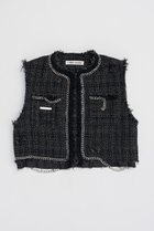 【プランク プロジェクト/PRANK PROJECT】のクロップドツイードベスト / Cropped Tweed Vest GRY(グレー)|ID: prp329100004608727 ipo3291000000035670086