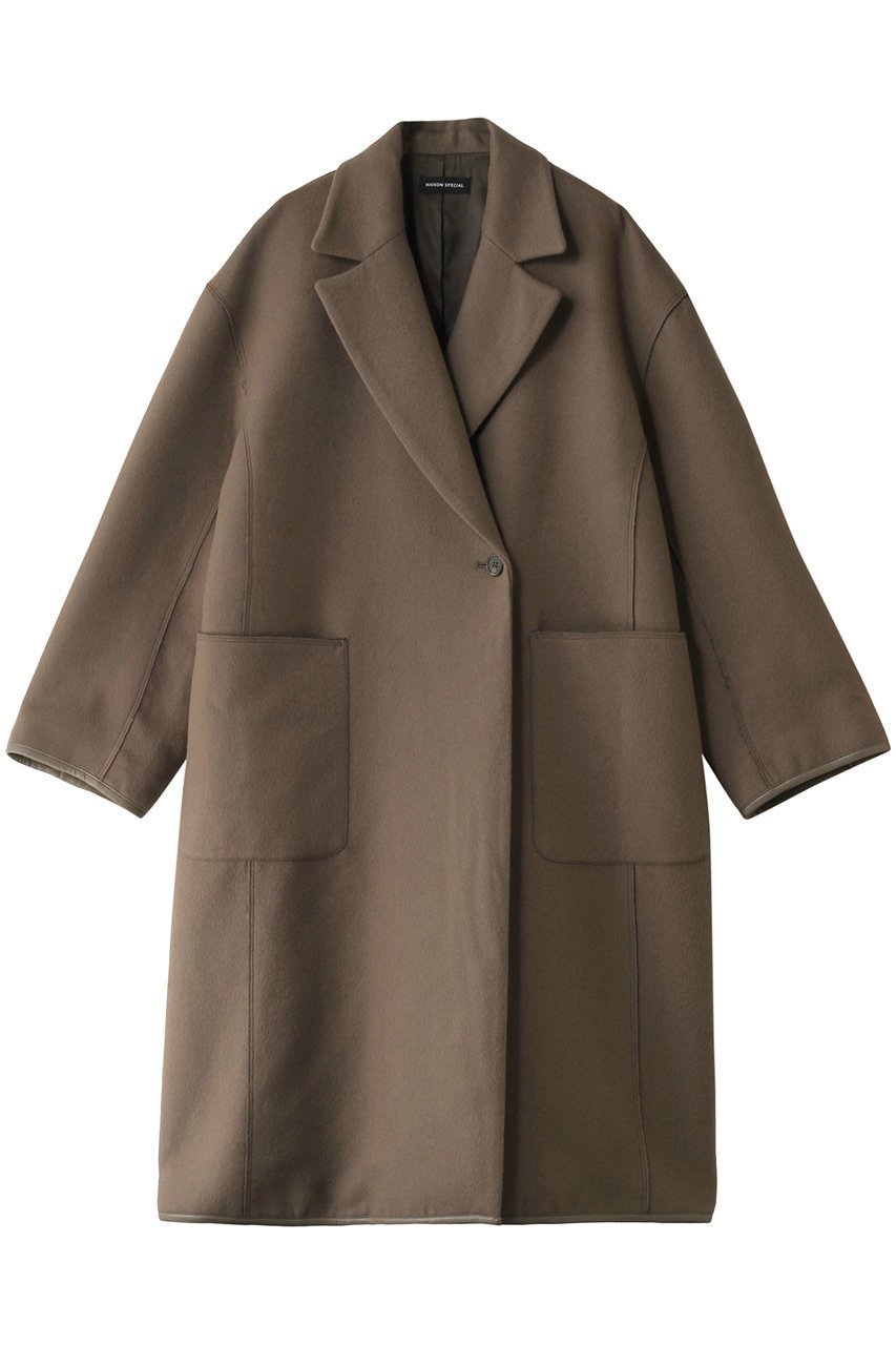 【メゾンスペシャル/MAISON SPECIAL】のCashmere Beaver Chester Coat/カシミヤビーバーチェスターコート インテリア・キッズ・メンズ・レディースファッション・服の通販 founy(ファニー) 　ファッション　Fashion　レディースファッション　Fashion for Women　アウター　Coat / Outerwear Collection　コート・ロングコート・ピーコート　Long Coats, Peacoats & More　チェスターコート・ロング丈アウター　Chester Coats / Chesterfield Long Coats　ダブル　Double, Double-Breasted　チェスターコート　Chester Coat, Long Coat　人気　Popular, Best Seller　パイピング　Piping, Trim Design　ロング　Long, Long-Length　MOC(モカ)|ID: prp329100004608729 ipo3291000000032947903