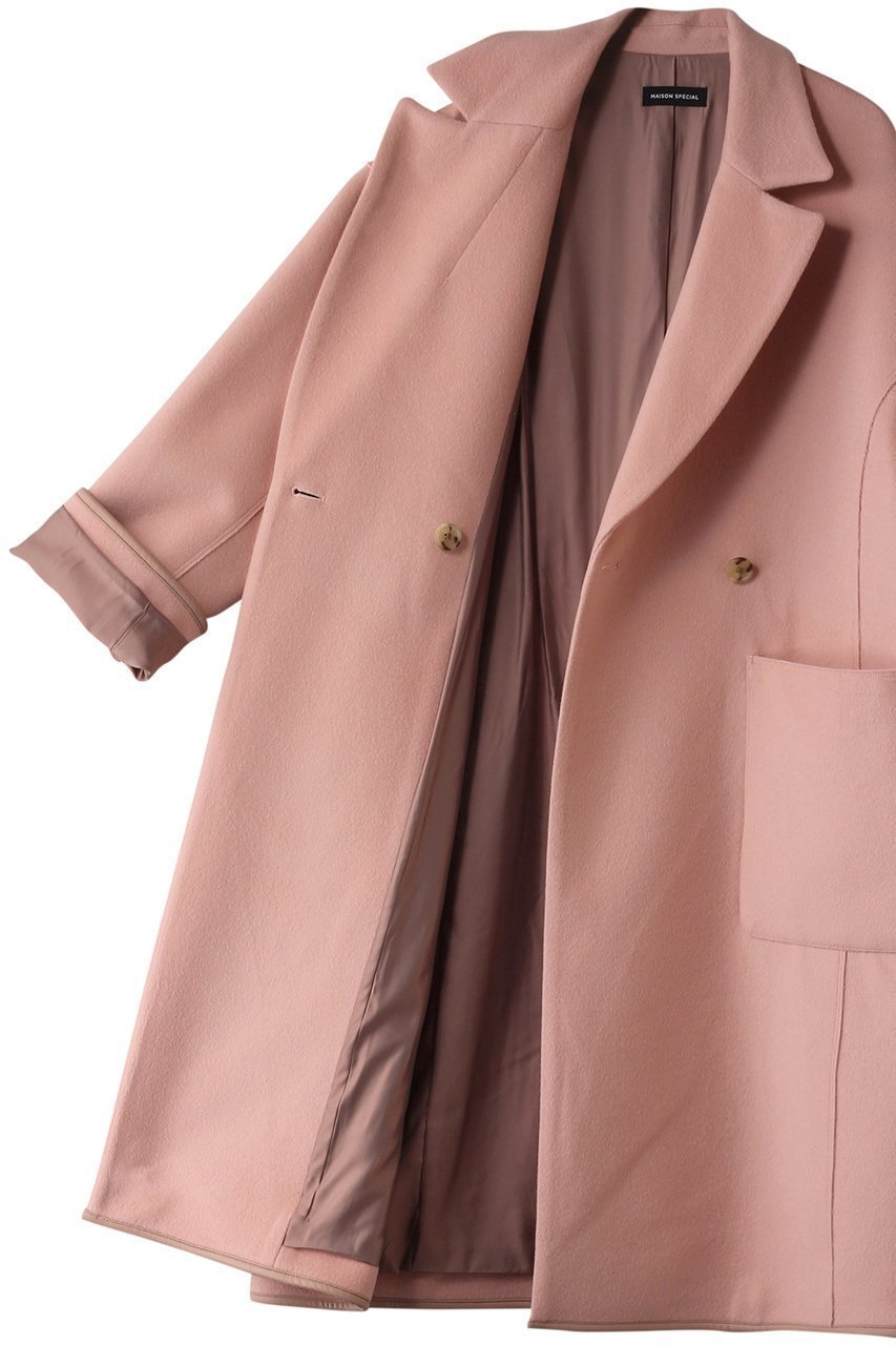 【メゾンスペシャル/MAISON SPECIAL】のCashmere Beaver Chester Coat/カシミヤビーバーチェスターコート 人気、トレンドファッション・服の通販 founy(ファニー) 　ファッション　Fashion　レディースファッション　Fashion for Women　アウター　Coat / Outerwear Collection　コート・ロングコート・ピーコート　Long Coats, Peacoats & More　チェスターコート・ロング丈アウター　Chester Coats / Chesterfield Long Coats　ダブル　Double, Double-Breasted　チェスターコート　Chester Coat, Long Coat　人気　Popular, Best Seller　パイピング　Piping, Trim Design　ロング　Long, Long-Length　other-6|ID: prp329100004608729 ipo3291000000035880472
