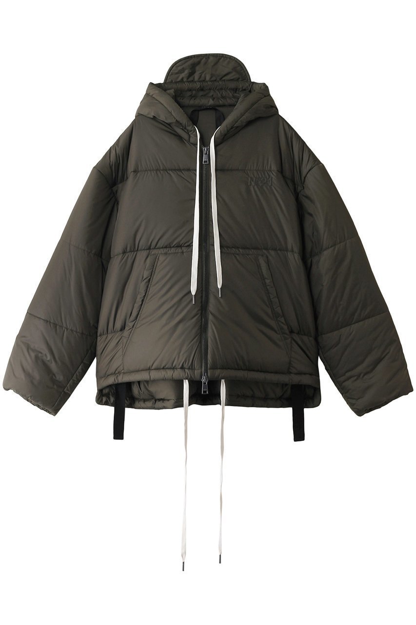 【ヌメロ ヴェントゥーノ/N°21 / MEN】の【MEN】ナイロン フーディージャケット 人気、トレンドファッション・服の通販 founy(ファニー) 　ファッション　Fashion　メンズファッション　Fashion for Men　ショート　Short, Short Length　ジャケット　Jacket, Outerwear　冬　Winter / This Winter　A/W・秋冬　Autumn/Winter　 other-1|ID: prp329100004608734 ipo3291000000035691291