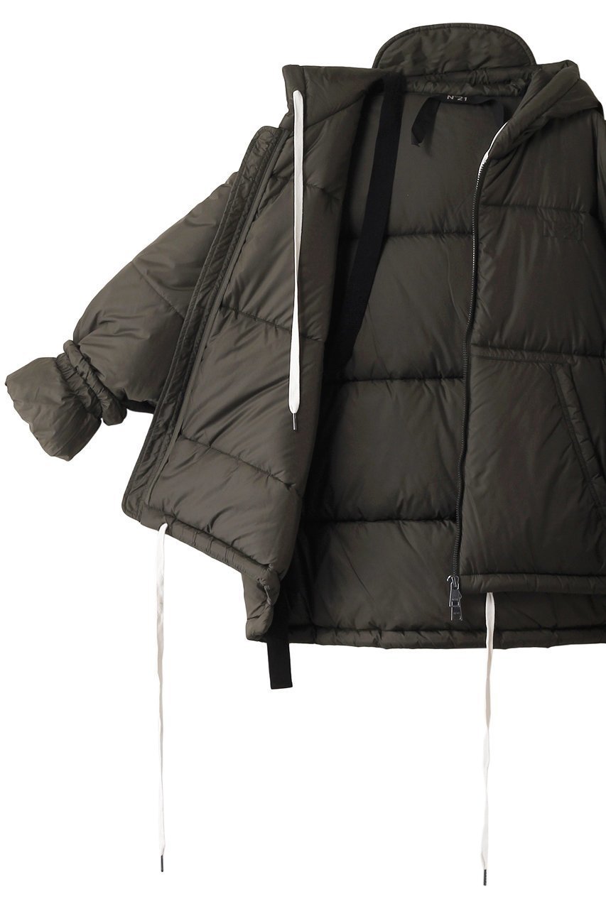 【ヌメロ ヴェントゥーノ/N°21 / MEN】の【MEN】ナイロン フーディージャケット 人気、トレンドファッション・服の通販 founy(ファニー) 　ファッション　Fashion　メンズファッション　Fashion for Men　ショート　Short, Short Length　ジャケット　Jacket, Outerwear　冬　Winter / This Winter　A/W・秋冬　Autumn/Winter　other-6|ID: prp329100004608734 ipo3291000000035691297