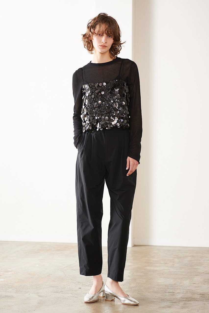 【マリリンムーン/MARILYN MOON】のハイツイストコットンシアーニットトップ 人気、トレンドファッション・服の通販 founy(ファニー) 　ファッション　Fashion　レディースファッション　Fashion for Women　トップス・カットソー　Cut & Sew Tops　ニット　Knit Tops & Sweaters　カジュアルプルオーバー・ニットトップス　Pullovers & Knit Tops / Casual Pullovers　インナー　Innerwear　シャーリング　Shirring, Ruched　トレンド　Trend, Trending Now　other-7|ID: prp329100004608739 ipo3291000000032948156