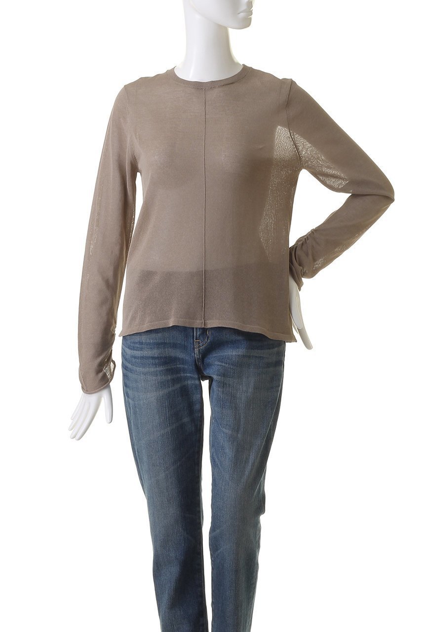 【マリリンムーン/MARILYN MOON】のハイツイストコットンシアーニットトップ 人気、トレンドファッション・服の通販 founy(ファニー) 　ファッション　Fashion　レディースファッション　Fashion for Women　トップス・カットソー　Cut & Sew Tops　ニット　Knit Tops & Sweaters　カジュアルプルオーバー・ニットトップス　Pullovers & Knit Tops / Casual Pullovers　インナー　Innerwear　シャーリング　Shirring, Ruched　トレンド　Trend, Trending Now　other-2|ID: prp329100004608739 ipo3291000000036088945