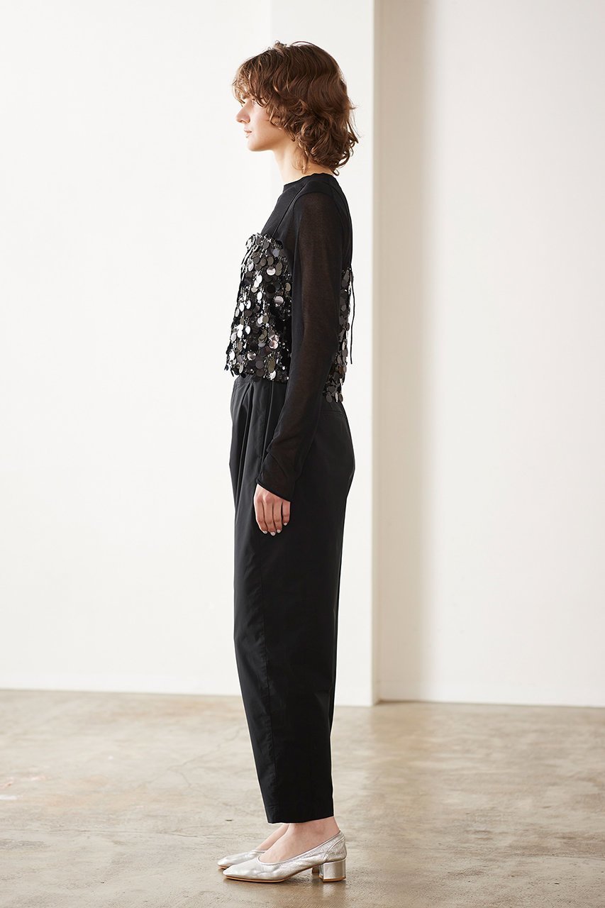 【マリリンムーン/MARILYN MOON】のハイツイストコットンシアーニットトップ 人気、トレンドファッション・服の通販 founy(ファニー) 　ファッション　Fashion　レディースファッション　Fashion for Women　トップス・カットソー　Cut & Sew Tops　ニット　Knit Tops & Sweaters　カジュアルプルオーバー・ニットトップス　Pullovers & Knit Tops / Casual Pullovers　インナー　Innerwear　シャーリング　Shirring, Ruched　トレンド　Trend, Trending Now　other-8|ID: prp329100004608739 ipo3291000000036088952