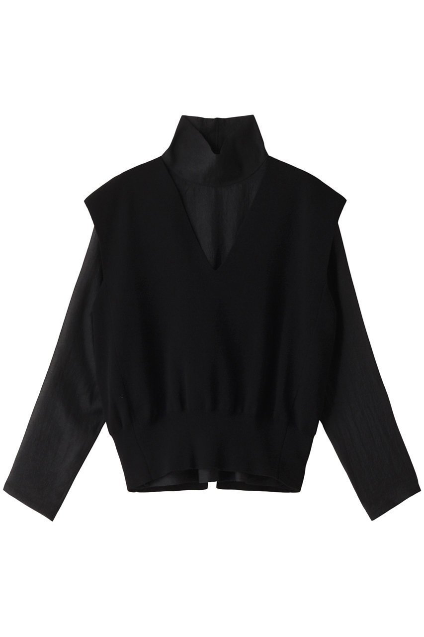 【マノフ/MANOF】のLAYERED KNIT TOPS/トップス 人気、トレンドファッション・服の通販 founy(ファニー) 　ファッション　Fashion　レディースファッション　Fashion for Women　トップス・カットソー　Cut & Sew Tops　ニット　Knit Tops & Sweaters　カジュアルプルオーバー・ニットトップス　Pullovers & Knit Tops / Casual Pullovers　シアー　Sheer, See-Through　スリーブ　Sleeve, Long Sleeve / Short Sleeve　ベスト　Vest, Waistcoat　ロング　Long, Long-Length　 other-1|ID: prp329100004608741 ipo3291000000032948170