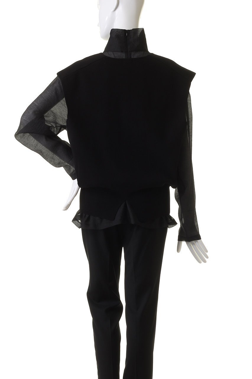 【マノフ/MANOF】のLAYERED KNIT TOPS/トップス 人気、トレンドファッション・服の通販 founy(ファニー) 　ファッション　Fashion　レディースファッション　Fashion for Women　トップス・カットソー　Cut & Sew Tops　ニット　Knit Tops & Sweaters　カジュアルプルオーバー・ニットトップス　Pullovers & Knit Tops / Casual Pullovers　シアー　Sheer, See-Through　スリーブ　Sleeve, Long Sleeve / Short Sleeve　ベスト　Vest, Waistcoat　ロング　Long, Long-Length　other-4|ID: prp329100004608741 ipo3291000000032948196