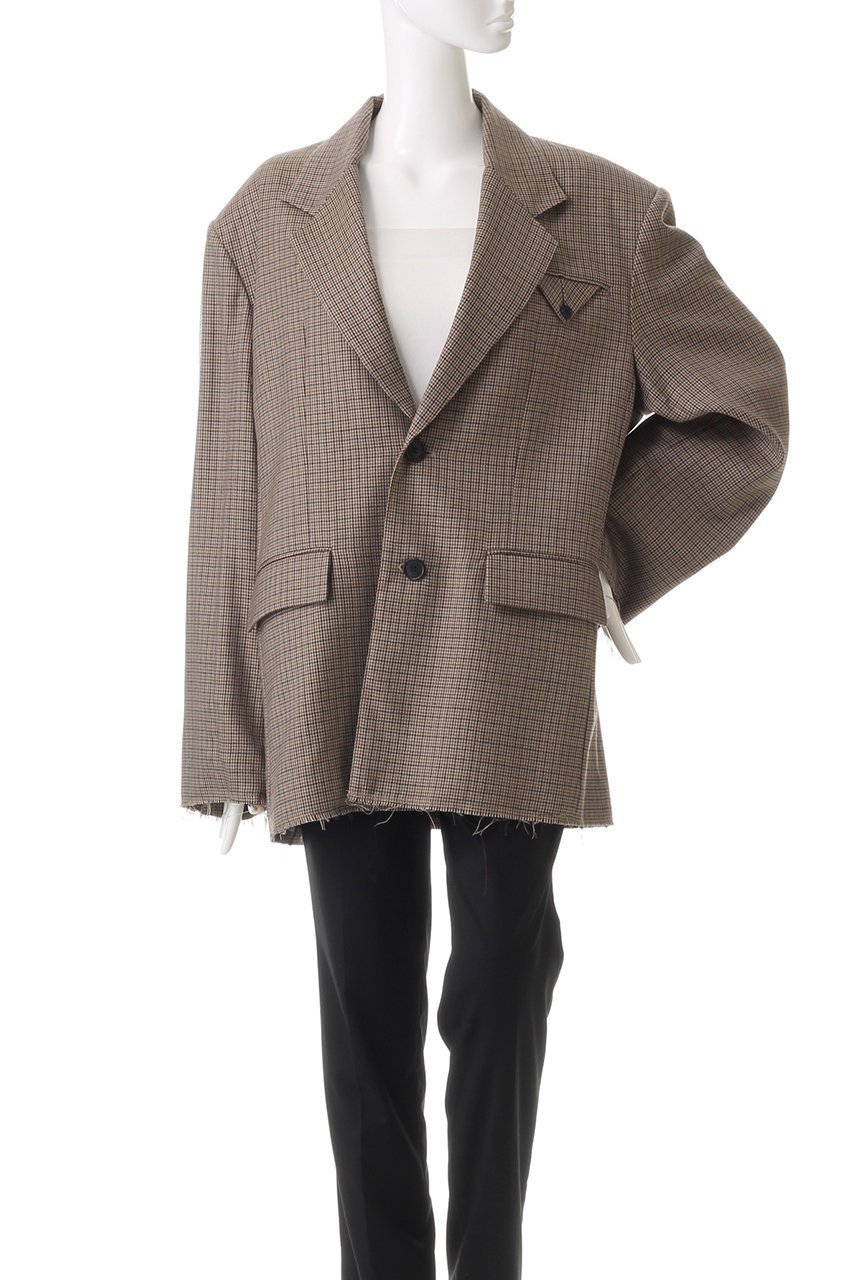 【プランク プロジェクト/PRANK PROJECT】のローヘムジャケット / Low Hem Jacket 人気、トレンドファッション・服の通販 founy(ファニー) 　ファッション　Fashion　レディースファッション　Fashion for Women　アウター　Coat / Outerwear Collection　レディースジャケット・軽アウター　Jackets　アンゴラ　Angora Knitwear　カットオフ　Cut-Off Design　シルク　Silk, 100% Silk　ジャケット　Jacket, Outerwear　ストライプ　Stripe, Striped Pattern　セットアップ　Set-Up, Coordinated Outfit　チェック　Check, Plaid, Tartan　ポケット　Pocket, Pocket Detail　ワッシャー　Washer, Crinkled Finish　other-2|ID: prp329100004608743 ipo3291000000034980444