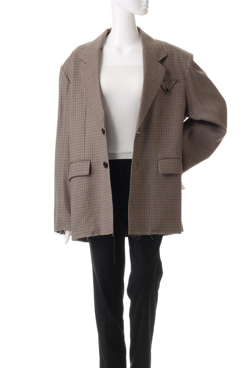 【プランク プロジェクト/PRANK PROJECT】のローヘムジャケット / Low Hem Jacket 人気、トレンドファッション・服の通販 founy(ファニー) 　ファッション　Fashion　レディースファッション　Fashion for Women　アウター　Coat / Outerwear Collection　レディースジャケット・軽アウター　Jackets　アンゴラ　Angora Knitwear　カットオフ　Cut-Off Design　シルク　Silk, 100% Silk　ジャケット　Jacket, Outerwear　ストライプ　Stripe, Striped Pattern　セットアップ　Set-Up, Coordinated Outfit　チェック　Check, Plaid, Tartan　ポケット　Pocket, Pocket Detail　ワッシャー　Washer, Crinkled Finish　other-7|ID: prp329100004608743 ipo3291000000034980449