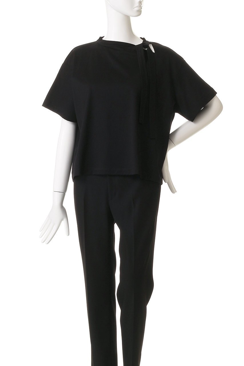 【ミズイロ インド/mizuiro ind】のribbon collar T Tシャツ 人気、トレンドファッション・服の通販 founy(ファニー) 　ファッション　Fashion　レディースファッション　Fashion for Women　トップス・カットソー　Cut & Sew Tops　シャツ・ブラウス・オフィスカジュアル　Elegant Blouses & Button-Ups　ロングTシャツ・Tシャツ　Longline T-Shirts & Tees　カットソー・ベーシックTシャツ　Cut-and-Sewn Tops / Stretch Tees & Basics　ショート　Short, Short Length　シンプル　Simple, Minimal　スリーブ　Sleeve, Long Sleeve / Short Sleeve　トレンド　Trend, Trending Now　バランス　Balance, Style Balance　フェミニン　Feminine, Girly　リボン　Ribbon, Bow　ワイド　Wide, Wide Fit　新作・新入荷　New Arrivals / New In　other-2|ID: prp329100004608744 ipo3291000000032948265