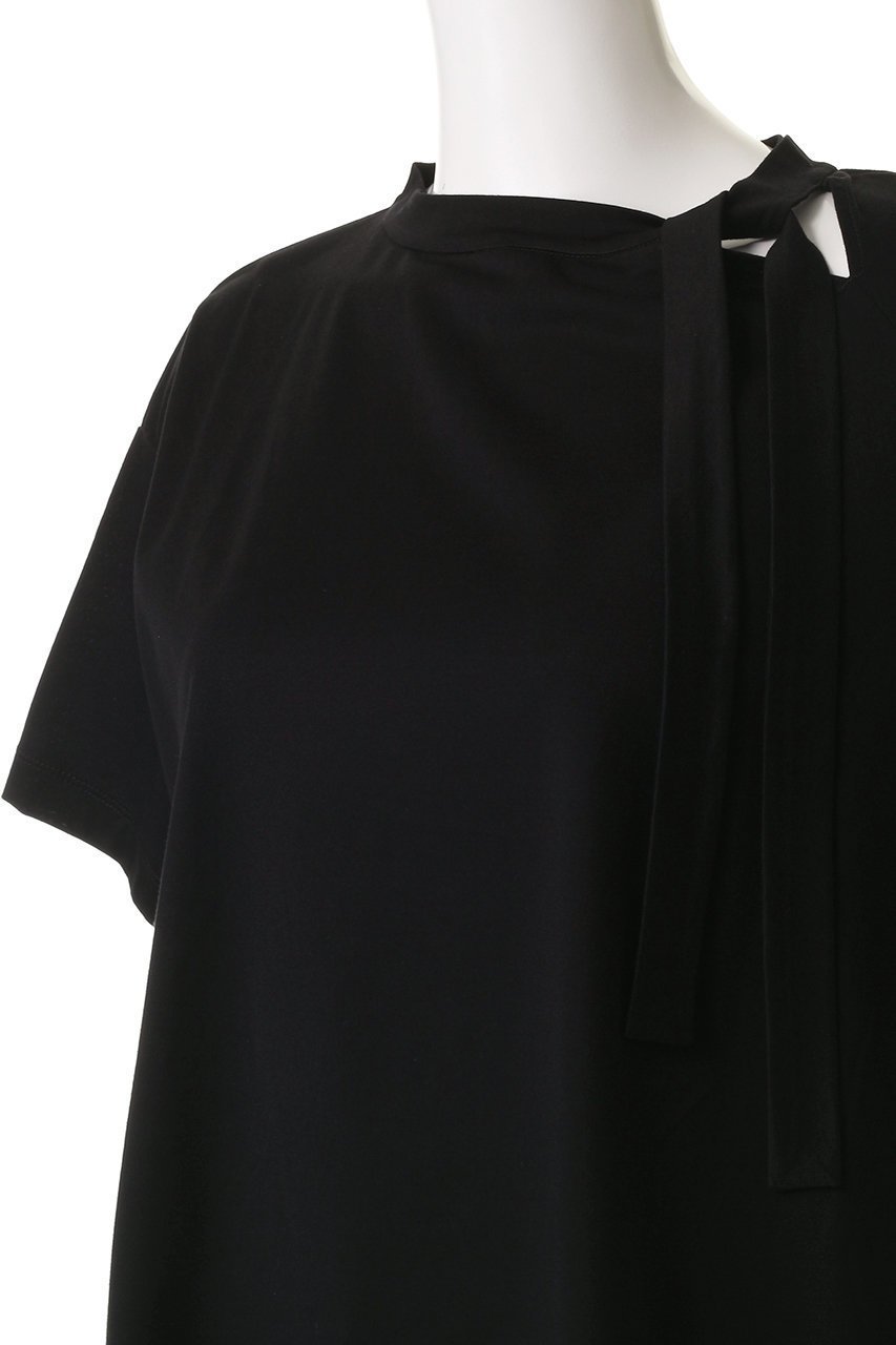 【ミズイロ インド/mizuiro ind】のribbon collar T Tシャツ 人気、トレンドファッション・服の通販 founy(ファニー) 　ファッション　Fashion　レディースファッション　Fashion for Women　トップス・カットソー　Cut & Sew Tops　シャツ・ブラウス・オフィスカジュアル　Elegant Blouses & Button-Ups　ロングTシャツ・Tシャツ　Longline T-Shirts & Tees　カットソー・ベーシックTシャツ　Cut-and-Sewn Tops / Stretch Tees & Basics　ショート　Short, Short Length　シンプル　Simple, Minimal　スリーブ　Sleeve, Long Sleeve / Short Sleeve　トレンド　Trend, Trending Now　バランス　Balance, Style Balance　フェミニン　Feminine, Girly　リボン　Ribbon, Bow　ワイド　Wide, Wide Fit　新作・新入荷　New Arrivals / New In　other-5|ID: prp329100004608744 ipo3291000000032948277