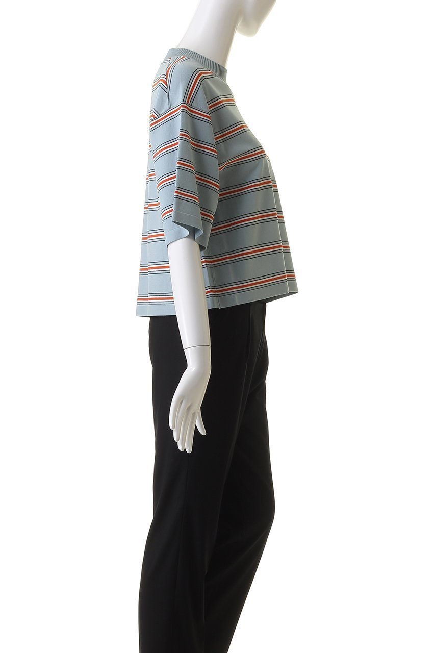 【スリー ドッツ/three dots】のスリークセーター ニットTシャツ 人気、トレンドファッション・服の通販 founy(ファニー) 　ファッション　Fashion　レディースファッション　Fashion for Women　トップス・カットソー　Cut & Sew Tops　ニット　Knit Tops & Sweaters　シャツ・ブラウス・オフィスカジュアル　Elegant Blouses & Button-Ups　ロングTシャツ・Tシャツ　Longline T-Shirts & Tees　カジュアルプルオーバー・ニットトップス　Pullovers & Knit Tops / Casual Pullovers　とろみ　Fluid, Flowy Fabric　クロップド　Cropped, Short Length　トレンド　Trend, Trending Now　ボーダー　Border, Stripe　半袖　Short Sleeve, Half Sleeve　春　Spring　other-3|ID: prp329100004608745 ipo3291000000032948301