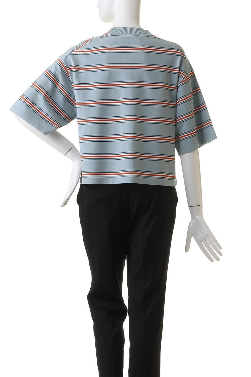 【スリー ドッツ/three dots】のスリークセーター ニットTシャツ 人気、トレンドファッション・服の通販 founy(ファニー) 　ファッション　Fashion　レディースファッション　Fashion for Women　トップス・カットソー　Cut & Sew Tops　ニット　Knit Tops & Sweaters　シャツ・ブラウス・オフィスカジュアル　Elegant Blouses & Button-Ups　ロングTシャツ・Tシャツ　Longline T-Shirts & Tees　カジュアルプルオーバー・ニットトップス　Pullovers & Knit Tops / Casual Pullovers　とろみ　Fluid, Flowy Fabric　クロップド　Cropped, Short Length　トレンド　Trend, Trending Now　ボーダー　Border, Stripe　半袖　Short Sleeve, Half Sleeve　春　Spring　other-4|ID: prp329100004608745 ipo3291000000036029936