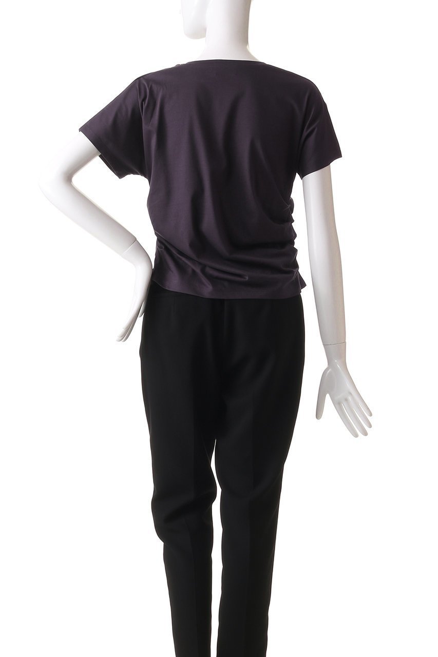 【ランバン オン ブルー/LANVIN en Bleu】のタックドレープカットソー 人気、トレンドファッション・服の通販 founy(ファニー) 　ファッション　Fashion　レディースファッション　Fashion for Women　トップス・カットソー　Cut & Sew Tops　シャツ・ブラウス・オフィスカジュアル　Elegant Blouses & Button-Ups　ロングTシャツ・Tシャツ　Longline T-Shirts & Tees　カットソー・ベーシックTシャツ　Cut-and-Sewn Tops / Stretch Tees & Basics　アシンメトリー　Asymmetrical Style　エレガント 上品　Elegant　カットソー　Cut and Sewn Top　コンパクト　Compact, Small Size　シェイプ　Shape, Slim Fit　ショート　Short, Short Length　スリーブ　Sleeve, Long Sleeve / Short Sleeve　ドレープ　Drape, Draping Fabric　ランダム　Random, Irregular　other-4|ID: prp329100004608747 ipo3291000000035964007