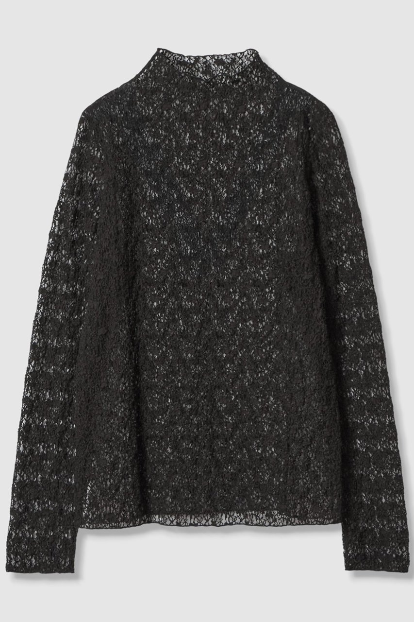 【アナイ/ANAYI】のストレッチレースモックネック プルオーバー インテリア・キッズ・メンズ・レディースファッション・服の通販 founy(ファニー) 　ファッション　Fashion　レディースファッション　Fashion for Women　トップス・カットソー　Cut & Sew Tops　シャツ・ブラウス・オフィスカジュアル　Elegant Blouses & Button-Ups　ロングTシャツ・Tシャツ　Longline T-Shirts & Tees　カジュアルプルオーバー・ニットトップス　Pullovers & Knit Tops / Casual Pullovers　カットソー・ベーシックTシャツ　Cut-and-Sewn Tops / Stretch Tees & Basics　おすすめ　Recommended / Our Picks　インナー　Innerwear　エアリー　Airy Texture　シアー　Sheer, See-Through　ジャケット　Jacket, Outerwear　スリーブ　Sleeve, Long Sleeve / Short Sleeve　フラワー　Flower, Floral　モチーフ　Motif, Design Theme　ロング　Long, Long-Length　ブラック|ID: prp329100004608750 ipo3291000000032948453