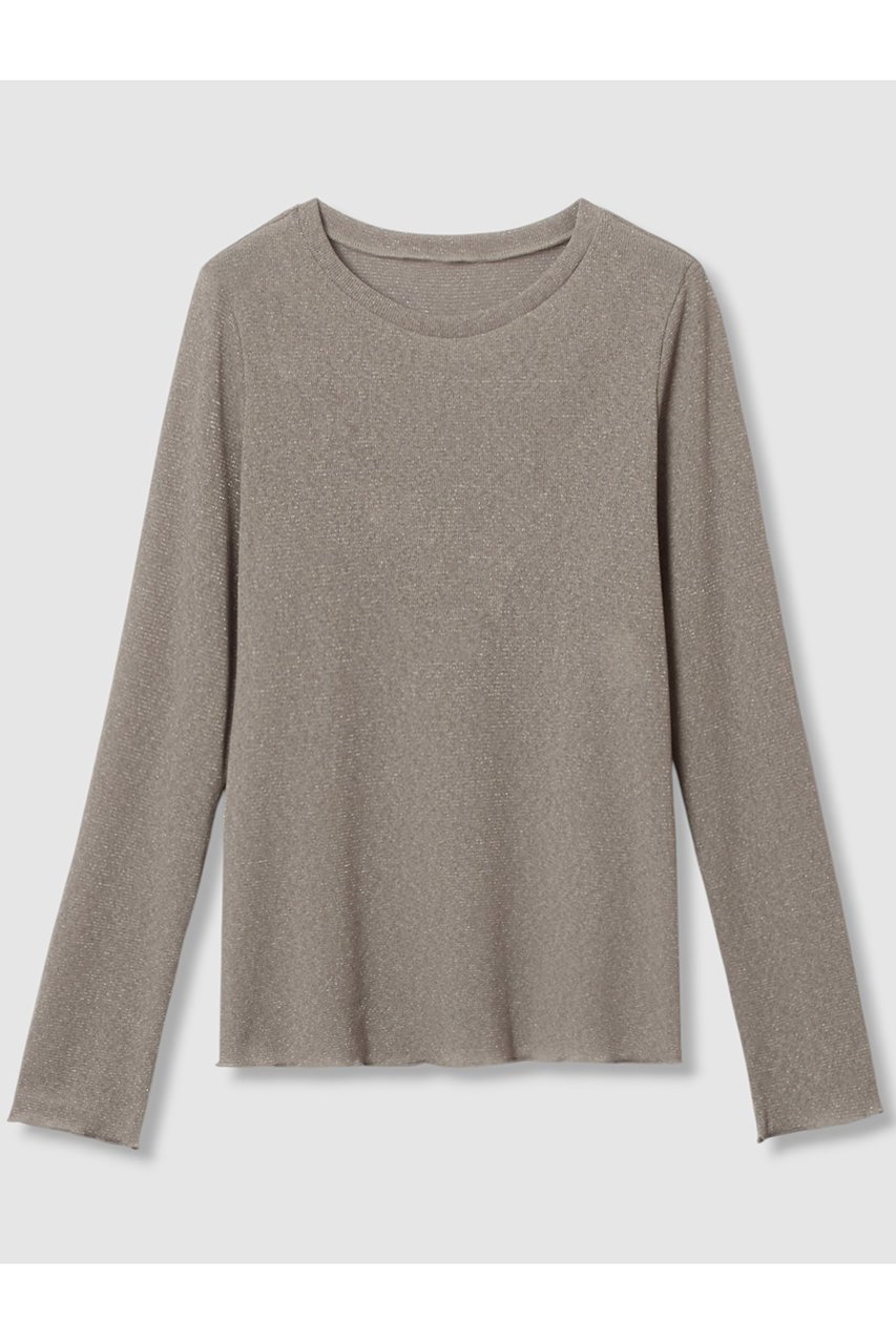 【アナイ/ANAYI】のラメドライテレコクルー プルオーバー インテリア・キッズ・メンズ・レディースファッション・服の通販 founy(ファニー) ファッション Fashion レディースファッション Fashion for Women トップス・カットソー Cut & Sew Tops シャツ・ブラウス・オフィスカジュアル Elegant Blouses & Button-Ups ロングTシャツ・Tシャツ Longline T-Shirts & Tees カジュアルプルオーバー・ニットトップス Pullovers & Knit Tops / Casual Pullovers カットソー・ベーシックTシャツ Cut-and-Sewn Tops / Stretch Tees & Basics インナー Innerwear シンプル Simple, Minimal ジャケット Jacket, Outerwear スリーブ Sleeve, Long Sleeve / Short Sleeve ロング Long, Long-Length エレガント 上品 Elegant モカ|ID: prp329100004608751 ipo3291000000032948494