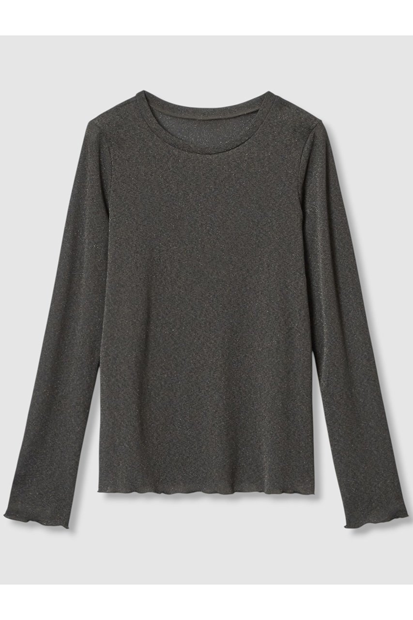 【アナイ/ANAYI】のラメドライテレコクルー プルオーバー インテリア・キッズ・メンズ・レディースファッション・服の通販 founy(ファニー) 　ファッション　Fashion　レディースファッション　Fashion for Women　トップス・カットソー　Cut & Sew Tops　シャツ・ブラウス・オフィスカジュアル　Elegant Blouses & Button-Ups　ロングTシャツ・Tシャツ　Longline T-Shirts & Tees　カジュアルプルオーバー・ニットトップス　Pullovers & Knit Tops / Casual Pullovers　カットソー・ベーシックTシャツ　Cut-and-Sewn Tops / Stretch Tees & Basics　インナー　Innerwear　シンプル　Simple, Minimal　ジャケット　Jacket, Outerwear　スリーブ　Sleeve, Long Sleeve / Short Sleeve　ロング　Long, Long-Length　エレガント 上品　Elegant　チャコールグレー|ID: prp329100004608751 ipo3291000000035373678