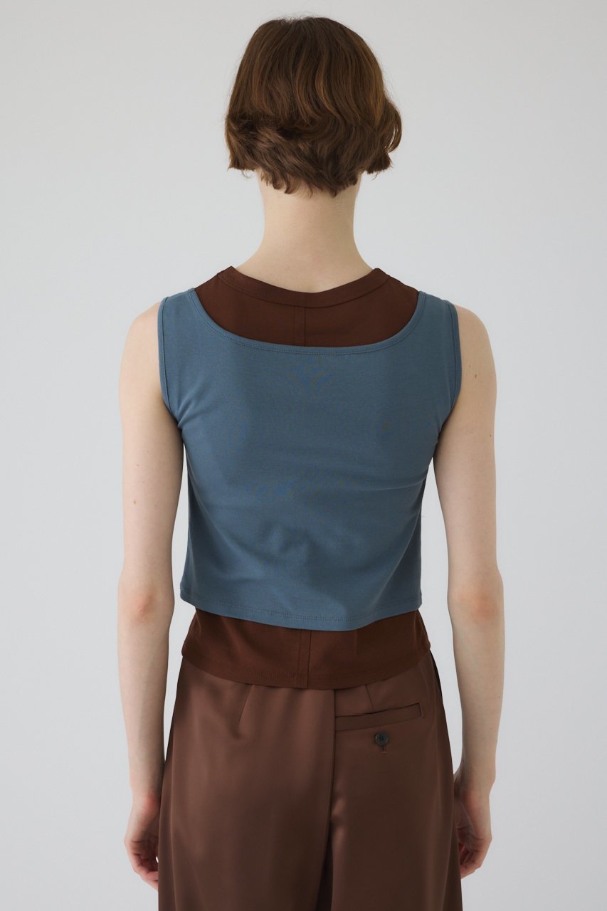 【リムアーク/RIM.ARK】のHigh gauge cotton N/S set/トップス・セットアイテム 人気、トレンドファッション・服の通販 founy(ファニー) 　ファッション　Fashion　レディースファッション　Fashion for Women　トップス・カットソー　Cut & Sew Tops　キャミソール&ノースリーブ　Camisoles & Sleeveless Tops　シャツ・ブラウス・オフィスカジュアル　Elegant Blouses & Button-Ups　ロングTシャツ・Tシャツ　Longline T-Shirts & Tees　カットソー・ベーシックTシャツ　Cut-and-Sewn Tops / Stretch Tees & Basics　おすすめ　Recommended / Our Picks　インナー　Innerwear　キャミソール　Camisole, Spaghetti Strap Top　タンク　Tank Top, Sleeveless Top　ベーシック　Basic, Essential　今季　This Season, Current Season　吸水　Absorbent, Quick-Dry　other-3|ID: prp329100004608755 ipo3291000000035676235