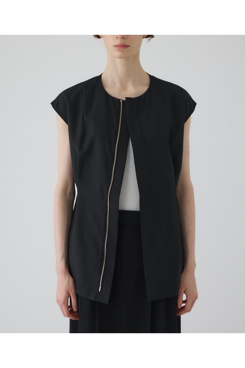 【リムアーク/RIM.ARK】の【7/16 10:00販売開始】Vest like tops/トップス インテリア・キッズ・メンズ・レディースファッション・服の通販 founy(ファニー) 　ファッション　Fashion　レディースファッション　Fashion for Women　アウター　Coat / Outerwear Collection　トップス・カットソー　Cut & Sew Tops　シャツ・ブラウス・オフィスカジュアル　Elegant Blouses & Button-Ups　ロングTシャツ・Tシャツ　Longline T-Shirts & Tees　ベスト&ジレ / 重ね着スタイル　Vests & Gilets　カットソー・ベーシックTシャツ　Cut-and-Sewn Tops / Stretch Tees & Basics　シェイプ　Shape, Slim Fit　ショート　Short, Short Length　ジャケット　Jacket, Outerwear　スリーブ　Sleeve, Long Sleeve / Short Sleeve　新作・新入荷　New Arrivals / New In　ブラック|ID: prp329100004608757 ipo3291000000032948686