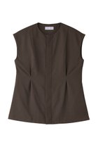 【リムアーク/RIM.ARK】のVest like tops/トップス 人気、トレンドファッション・服の通販 founy(ファニー) ファッション Fashion レディースファッション Fashion for Women アウター Coat / Outerwear Collection トップス・カットソー Cut & Sew Tops シャツ・ブラウス・オフィスカジュアル Elegant Blouses & Button-Ups ロングTシャツ・Tシャツ Longline T-Shirts & Tees ベスト&ジレ / 重ね着スタイル Vests & Gilets カットソー・ベーシックTシャツ Cut-and-Sewn Tops / Stretch Tees & Basics シェイプ Shape, Slim Fit ショート Short, Short Length ジャケット Jacket, Outerwear スリーブ Sleeve, Long Sleeve / Short Sleeve thumbnail ブラウン|ID: prp329100004608757 ipo3291000000035964023
