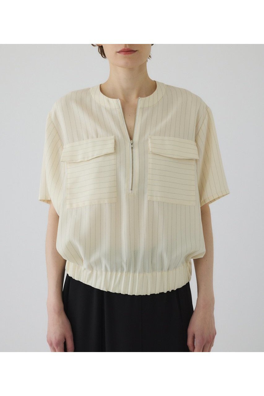 【リムアーク/RIM.ARK】の【7/11 10:00販売開始】Zip up box tops/トップス 人気、トレンドファッション・服の通販 founy(ファニー) 　ファッション　Fashion　レディースファッション　Fashion for Women　トップス・カットソー　Cut & Sew Tops　シャツ・ブラウス・オフィスカジュアル　Elegant Blouses & Button-Ups　ロングTシャツ・Tシャツ　Longline T-Shirts & Tees　カットソー・ベーシックTシャツ　Cut-and-Sewn Tops / Stretch Tees & Basics　アクセサリー　Fashion Accessories　ショート　Short, Short Length　シンプル　Simple, Minimal　ストライプ　Stripe, Striped Pattern　スリーブ　Sleeve, Long Sleeve / Short Sleeve　新作・新入荷　New Arrivals / New In　 other-1|ID: prp329100004608758 ipo3291000000032948747