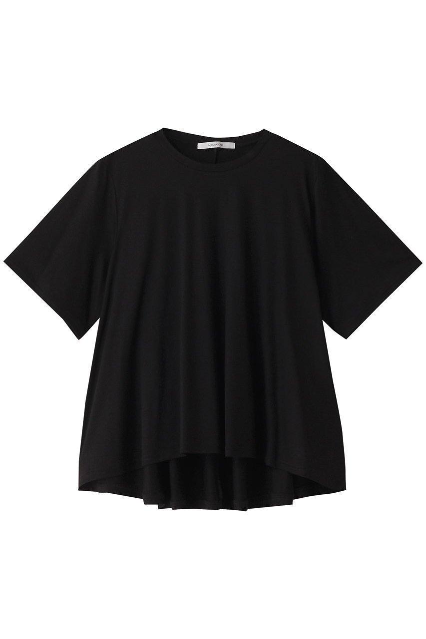 【ミディウミソリッド/MIDIUMISOLID】のc/neck A line PO プルオーバー インテリア・キッズ・メンズ・レディースファッション・服の通販 founy(ファニー) 　ファッション　Fashion　レディースファッション　Fashion for Women　トップス・カットソー　Cut & Sew Tops　シャツ・ブラウス・オフィスカジュアル　Elegant Blouses & Button-Ups　ロングTシャツ・Tシャツ　Longline T-Shirts & Tees　カジュアルプルオーバー・ニットトップス　Pullovers & Knit Tops / Casual Pullovers　カットソー・ベーシックTシャツ　Cut-and-Sewn Tops / Stretch Tees & Basics　おすすめ　Recommended / Our Picks　ショート　Short, Short Length　シンプル　Simple, Minimal　スリーブ　Sleeve, Long Sleeve / Short Sleeve　ドレープ　Drape, Draping Fabric　フレア　Flare, Flared　半袖　Short Sleeve, Half Sleeve　black|ID: prp329100004608759 ipo3291000000032948829