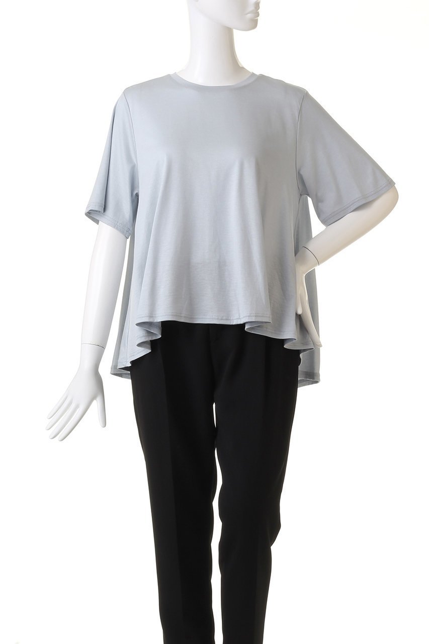 【ミディウミソリッド/MIDIUMISOLID】のc/neck A line PO プルオーバー 人気、トレンドファッション・服の通販 founy(ファニー) 　ファッション　Fashion　レディースファッション　Fashion for Women　トップス・カットソー　Cut & Sew Tops　シャツ・ブラウス・オフィスカジュアル　Elegant Blouses & Button-Ups　ロングTシャツ・Tシャツ　Longline T-Shirts & Tees　カジュアルプルオーバー・ニットトップス　Pullovers & Knit Tops / Casual Pullovers　カットソー・ベーシックTシャツ　Cut-and-Sewn Tops / Stretch Tees & Basics　おすすめ　Recommended / Our Picks　ショート　Short, Short Length　シンプル　Simple, Minimal　スリーブ　Sleeve, Long Sleeve / Short Sleeve　ドレープ　Drape, Draping Fabric　フレア　Flare, Flared　半袖　Short Sleeve, Half Sleeve　other-2|ID: prp329100004608759 ipo3291000000032948835