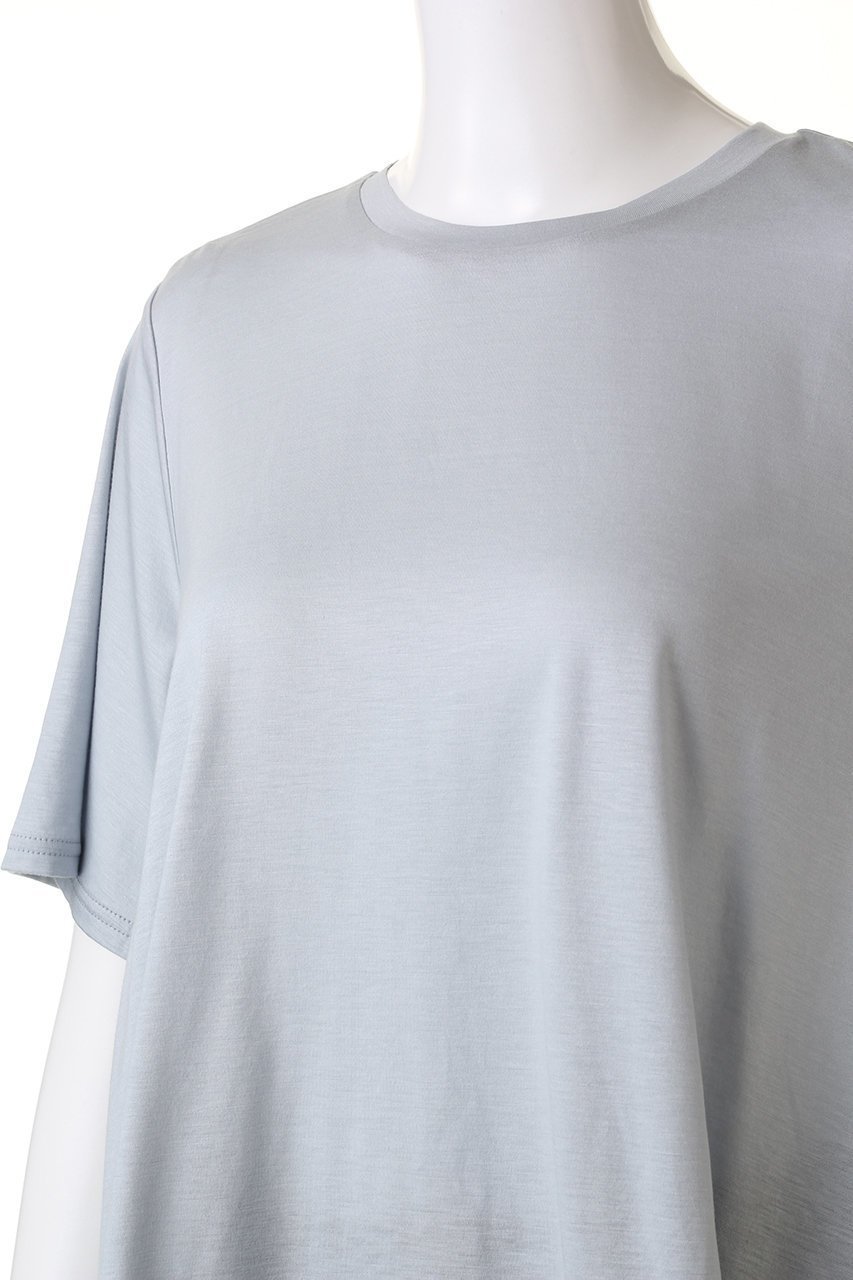 【ミディウミソリッド/MIDIUMISOLID】のc/neck A line PO プルオーバー 人気、トレンドファッション・服の通販 founy(ファニー) 　ファッション　Fashion　レディースファッション　Fashion for Women　トップス・カットソー　Cut & Sew Tops　シャツ・ブラウス・オフィスカジュアル　Elegant Blouses & Button-Ups　ロングTシャツ・Tシャツ　Longline T-Shirts & Tees　カジュアルプルオーバー・ニットトップス　Pullovers & Knit Tops / Casual Pullovers　カットソー・ベーシックTシャツ　Cut-and-Sewn Tops / Stretch Tees & Basics　おすすめ　Recommended / Our Picks　ショート　Short, Short Length　シンプル　Simple, Minimal　スリーブ　Sleeve, Long Sleeve / Short Sleeve　ドレープ　Drape, Draping Fabric　フレア　Flare, Flared　半袖　Short Sleeve, Half Sleeve　other-5|ID: prp329100004608759 ipo3291000000032948853