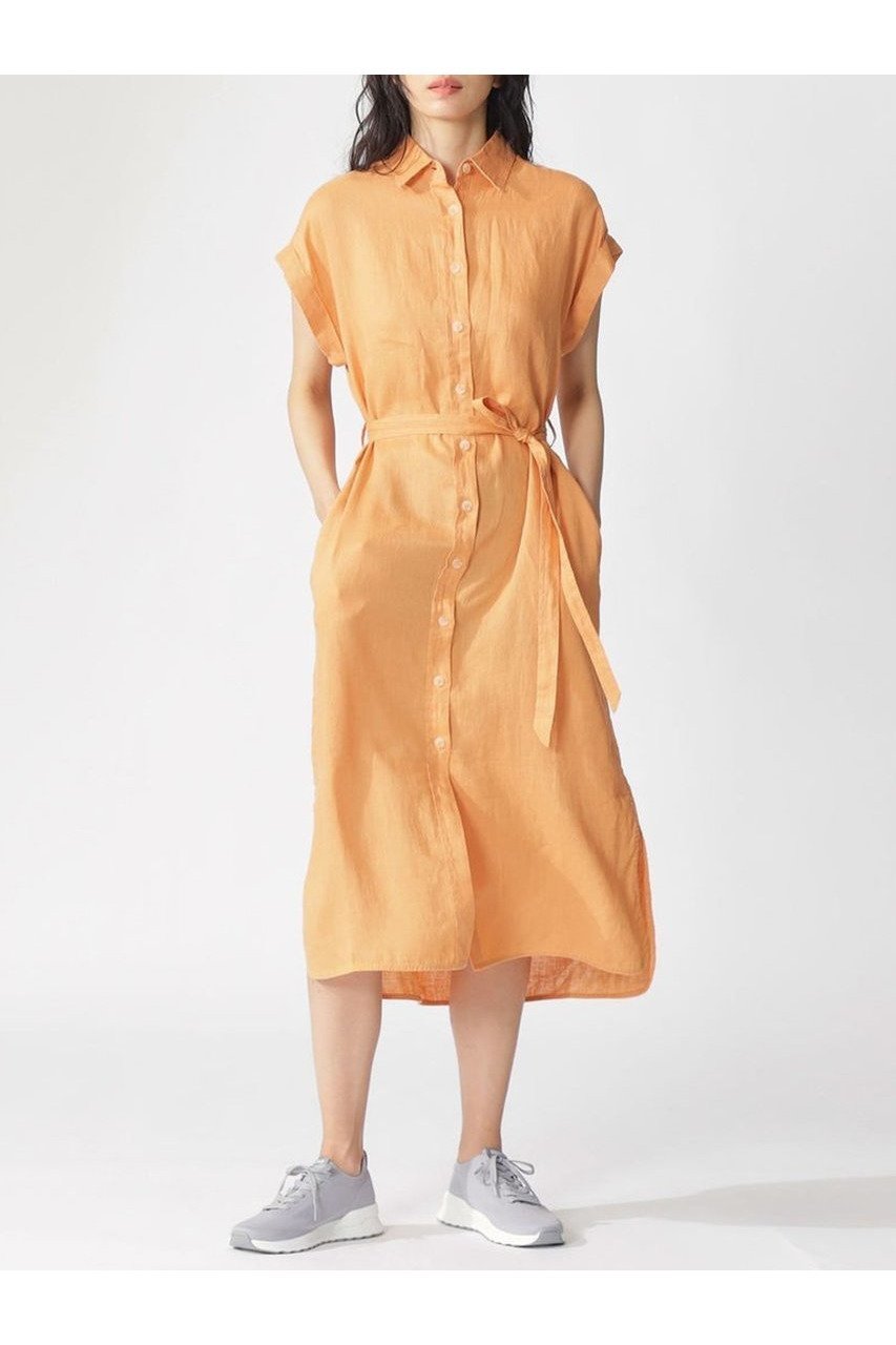 【エコアルフ/ECOALF】のAMATISTA ドレス / AMATISTA DRESS WOMAN インテリア・キッズ・メンズ・レディースファッション・服の通販 founy(ファニー) 　ファッション　Fashion　レディースファッション　Fashion for Women　ワンピース　Dresses　フォーマル・パーティードレス・結婚式用ドレス　Elegant & Casual Dresses　チュニック　Tunic Tops & Dresses　なめらか　Smooth, Silky Texture　サマー　Summer, Summer Style　スリット　Slit, Slit Detail　チュニック　Tunic, Long Top　ドレス　Dress, One-Piece　フロント　Front, Front Design　エレガント 上品　Elegant　新作・新入荷　New Arrivals / New In　オレンジ|ID: prp329100004608764 ipo3291000000032948943