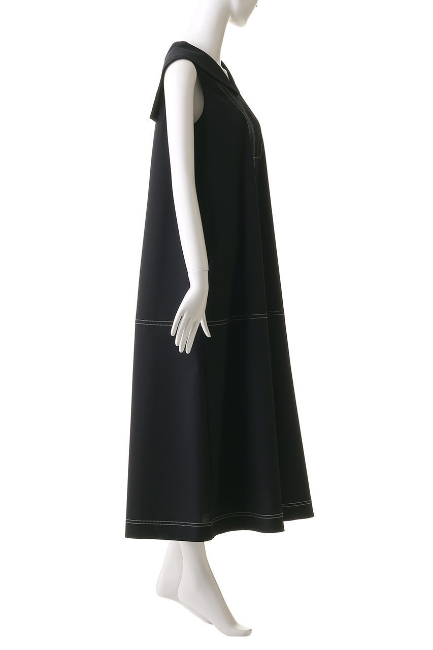 【ランバン オン ブルー/LANVIN en Bleu】のセーラーカラーフレアワンピース 人気、トレンドファッション・服の通販 founy(ファニー) 　ファッション　Fashion　レディースファッション　Fashion for Women　ワンピース　Dresses　チュニック　Tunic Tops & Dresses　チュニック　Tunic, Long Top　ハイネック　High Neck, Mock Neck　ロング　Long, Long-Length　新作・新入荷　New Arrivals / New In　other-3|ID: prp329100004608766 ipo3291000000032949006
