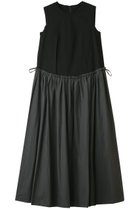 【ランバン オン ブルー/LANVIN en Bleu】のタフタコンビカットソーワンピース ブラック|ID:prp329100004608768