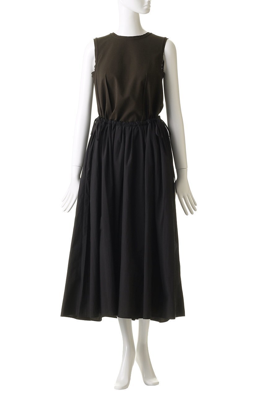 【ランバン オン ブルー/LANVIN en Bleu】のタフタコンビカットソーワンピース 人気、トレンドファッション・服の通販 founy(ファニー) 　ファッション　Fashion　レディースファッション　Fashion for Women　ワンピース　Dresses　チュニック　Tunic Tops & Dresses　コンビ　Combo, Combination Style　ジャケット　Jacket, Outerwear　タフタ　Taffeta, Structured Fabric　チュニック　Tunic, Long Top　ドッキング　Docking, Mixed Material　ロング　Long, Long-Length　other-2|ID: prp329100004608768 ipo3291000000035676251