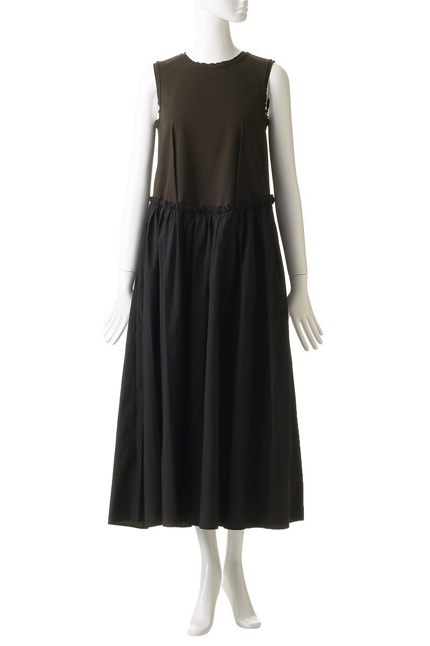 【ランバン オン ブルー/LANVIN en Bleu】のタフタコンビカットソーワンピース 人気、トレンドファッション・服の通販 founy(ファニー) 　ファッション　Fashion　レディースファッション　Fashion for Women　ワンピース　Dresses　チュニック　Tunic Tops & Dresses　コンビ　Combo, Combination Style　ジャケット　Jacket, Outerwear　タフタ　Taffeta, Structured Fabric　チュニック　Tunic, Long Top　ドッキング　Docking, Mixed Material　ロング　Long, Long-Length　other-6|ID: prp329100004608768 ipo3291000000035676256