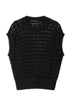 【ミズイロ インド/mizuiro ind】のpattern knitting c/neck vest ベスト black|ID: prp329100004608770 ipo3291000000032949100