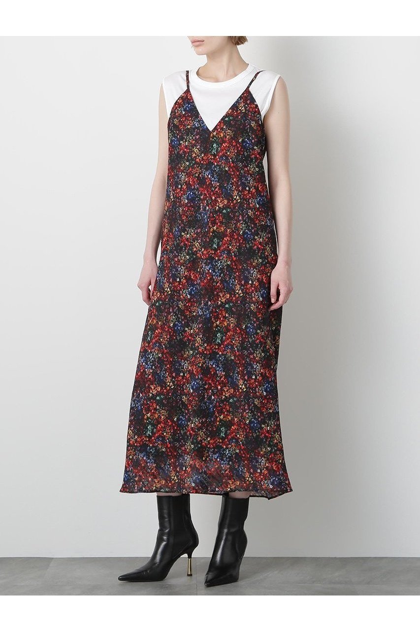 【ヒューエルミュージアム/hueLe Museum】の【STUMBLY】Printed Maxi Camisole Dress インテリア・キッズ・メンズ・レディースファッション・服の通販 founy(ファニー) 　ファッション　Fashion　レディースファッション　Fashion for Women　ワンピース　Dresses　フォーマル・パーティードレス・結婚式用ドレス　Elegant & Casual Dresses　チュニック　Tunic Tops & Dresses　キャミソール　Camisole, Spaghetti Strap Top　シンプル　Simple, Minimal　ジャカード／ジャガード　Jacquard, Woven Pattern　ジャケット　Jacket, Outerwear　タンク　Tank Top, Sleeveless Top　タートルネック　Turtleneck, High Neck　チュニック　Tunic, Long Top　ツイード　Twill, Twill Weave　ドレス　Dress, One-Piece　バイアス　Bias, Diagonal Cut　プリント　Print, Printed Pattern　マキシ　Maxi, Full Length　ロング　Long, Long-Length　新作・新入荷　New Arrivals / New In　無地　Plain, Solid Color　ブラック|ID: prp329100004608771 ipo3291000000032949120