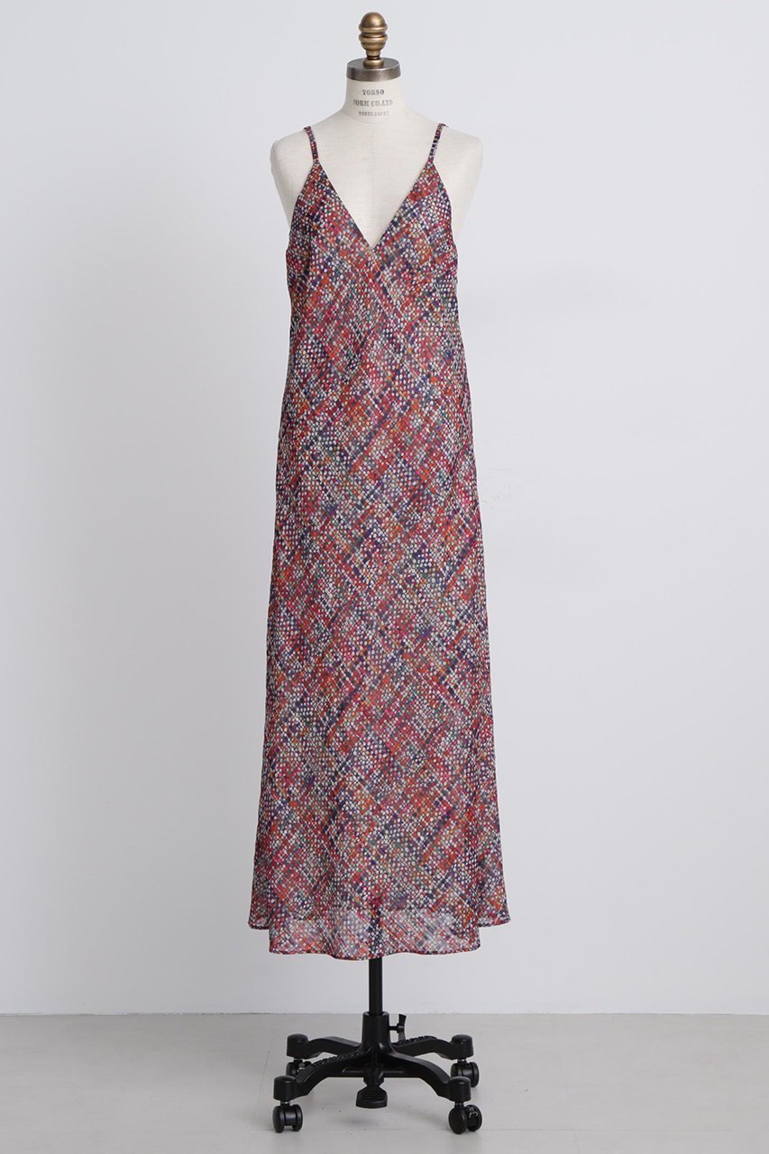 【ヒューエルミュージアム/hueLe Museum】の【STUMBLY】Printed Maxi Camisole Dress 人気、トレンドファッション・服の通販 founy(ファニー) 　ファッション　Fashion　レディースファッション　Fashion for Women　ワンピース　Dresses　フォーマル・パーティードレス・結婚式用ドレス　Elegant & Casual Dresses　チュニック　Tunic Tops & Dresses　キャミソール　Camisole, Spaghetti Strap Top　シンプル　Simple, Minimal　ジャカード／ジャガード　Jacquard, Woven Pattern　ジャケット　Jacket, Outerwear　タンク　Tank Top, Sleeveless Top　タートルネック　Turtleneck, High Neck　チュニック　Tunic, Long Top　ツイード　Twill, Twill Weave　ドレス　Dress, One-Piece　バイアス　Bias, Diagonal Cut　プリント　Print, Printed Pattern　マキシ　Maxi, Full Length　ロング　Long, Long-Length　新作・新入荷　New Arrivals / New In　無地　Plain, Solid Color　other-2|ID: prp329100004608771 ipo3291000000032949131