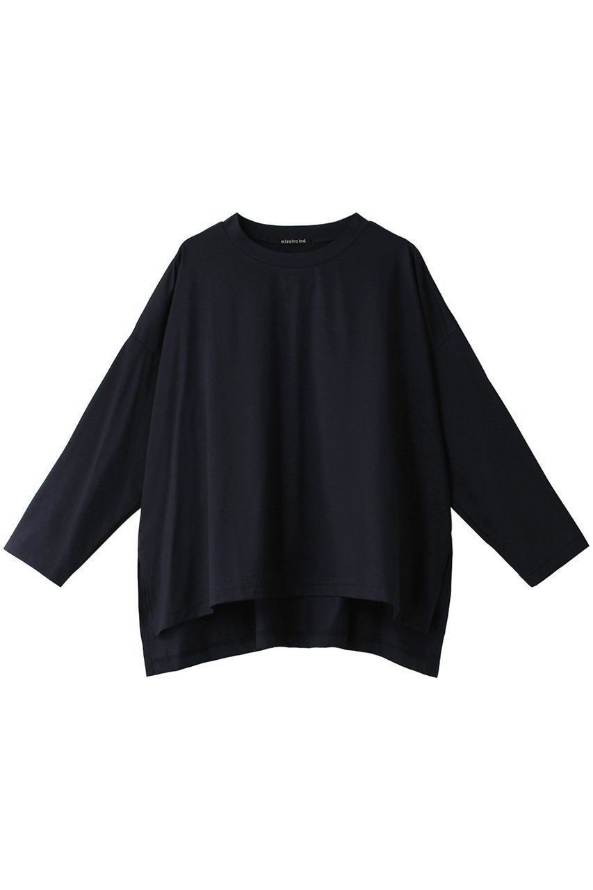 【ミズイロ インド/mizuiro ind】のhi-gauge c/neck wide PO プルオーバー インテリア・キッズ・メンズ・レディースファッション・服の通販 founy(ファニー) 　ファッション　Fashion　レディースファッション　Fashion for Women　トップス・カットソー　Cut & Sew Tops　ニット　Knit Tops & Sweaters　カジュアルプルオーバー・ニットトップス　Pullovers & Knit Tops / Casual Pullovers　シンプル　Simple, Minimal　スリット　Slit, Slit Detail　ワイド　Wide, Wide Fit　定番　Standard, Basic Item　春　Spring　navy|ID: prp329100004608772 ipo3291000000032949161