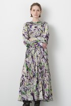 【ヒューエルミュージアム/hueLe Museum】の【STUMBLY】Printed Pleats Dress グレー|ID:prp329100004608773