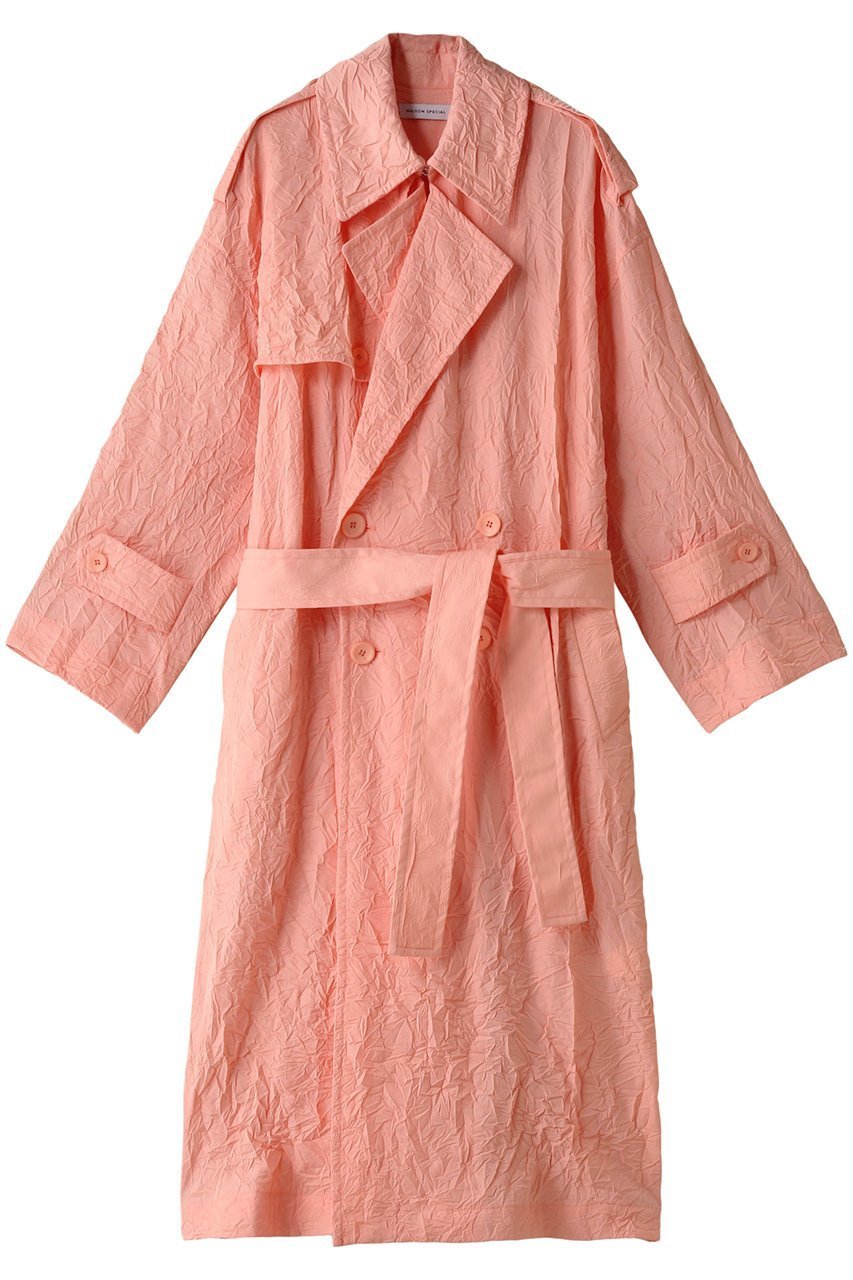 【メゾンスペシャル/MAISON SPECIAL】のWasher Pleats Trench Coat/ワッシャープリーツトレンチコート インテリア・キッズ・メンズ・レディースファッション・服の通販 founy(ファニー) 　ファッション　Fashion　レディースファッション　Fashion for Women　アウター　Coat / Outerwear Collection　コート・ロングコート・ピーコート　Long Coats, Peacoats & More　トレンチコート / 春秋の定番アウター　Trench Coats　インナー　Innerwear　エアリー　Airy Texture　シアー　Sheer, See-Through　ジャケット　Jacket, Outerwear　ロング　Long, Long-Length　春　Spring　PNK(ピンク)|ID: prp329100004608775 ipo3291000000035064577