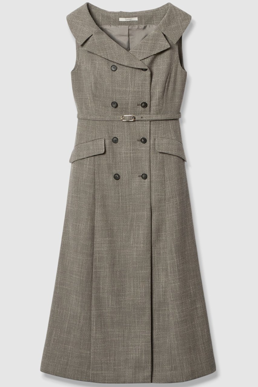 【アナイ/ANAYI】のポリツイルオフショルワンピース 人気、トレンドファッション・服の通販 founy(ファニー) 　ファッション　Fashion　レディースファッション　Fashion for Women　ワンピース　Dresses　チュニック　Tunic Tops & Dresses　おすすめ　Recommended / Our Picks　インナー　Innerwear　エレガント 上品　Elegant　カットソー　Cut and Sewn Top　チュニック　Tunic, Long Top　ツイード　Twill, Twill Weave　フロント　Front, Front Design　ロング　Long, Long-Length　新作・新入荷　New Arrivals / New In　 other-1|ID: prp329100004608776 ipo3291000000032949233