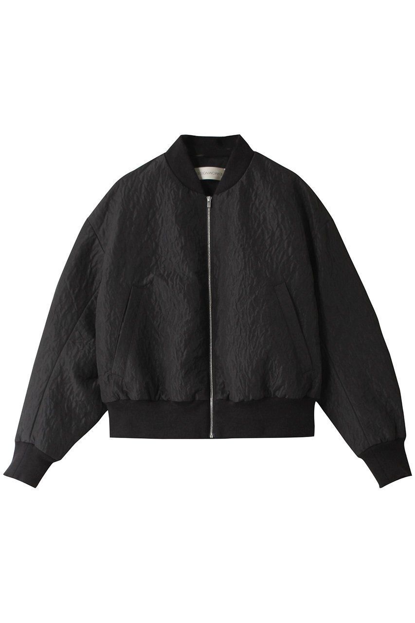 【デザイン ワークス/DESIGN WORKS】のフクレコンパクトブルゾン インテリア・キッズ・メンズ・レディースファッション・服の通販 founy(ファニー) 　ファッション　Fashion　レディースファッション　Fashion for Women　アウター　Coat / Outerwear Collection　レディースジャケット・軽アウター　Jackets　ブルゾンジャケット・スポーティアウター　Blouson Jackets　コンパクト　Compact, Small Size　ジャケット　Jacket, Outerwear　スリーブ　Sleeve, Long Sleeve / Short Sleeve　フェミニン　Feminine, Girly　ブルゾン　Blouson, Bomber Jacket　ロング　Long, Long-Length　ブラック|ID: prp329100004608777 ipo3291000000034956661