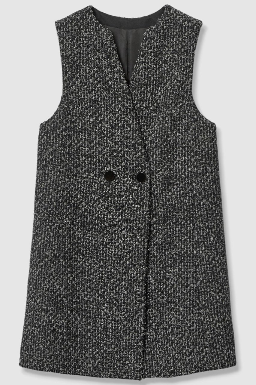 【アナイ/ANAYI】のラメファンシーツイードジレ ワンピース インテリア・キッズ・メンズ・レディースファッション・服の通販 founy(ファニー) 　ファッション　Fashion　レディースファッション　Fashion for Women　アウター　Coat / Outerwear Collection　ワンピース　Dresses　チュニック　Tunic Tops & Dresses　おすすめ　Recommended / Our Picks　セットアップ　Set-Up, Coordinated Outfit　チュニック　Tunic, Long Top　ツイード　Twill, Twill Weave　ミニスカート　Mini Skirt, Short Skirt　メランジ　Melange, Mixed Yarn　モノトーン　Monotone, Black and White　新作・新入荷　New Arrivals / New In　ブラック|ID: prp329100004608778 ipo3291000000032949284