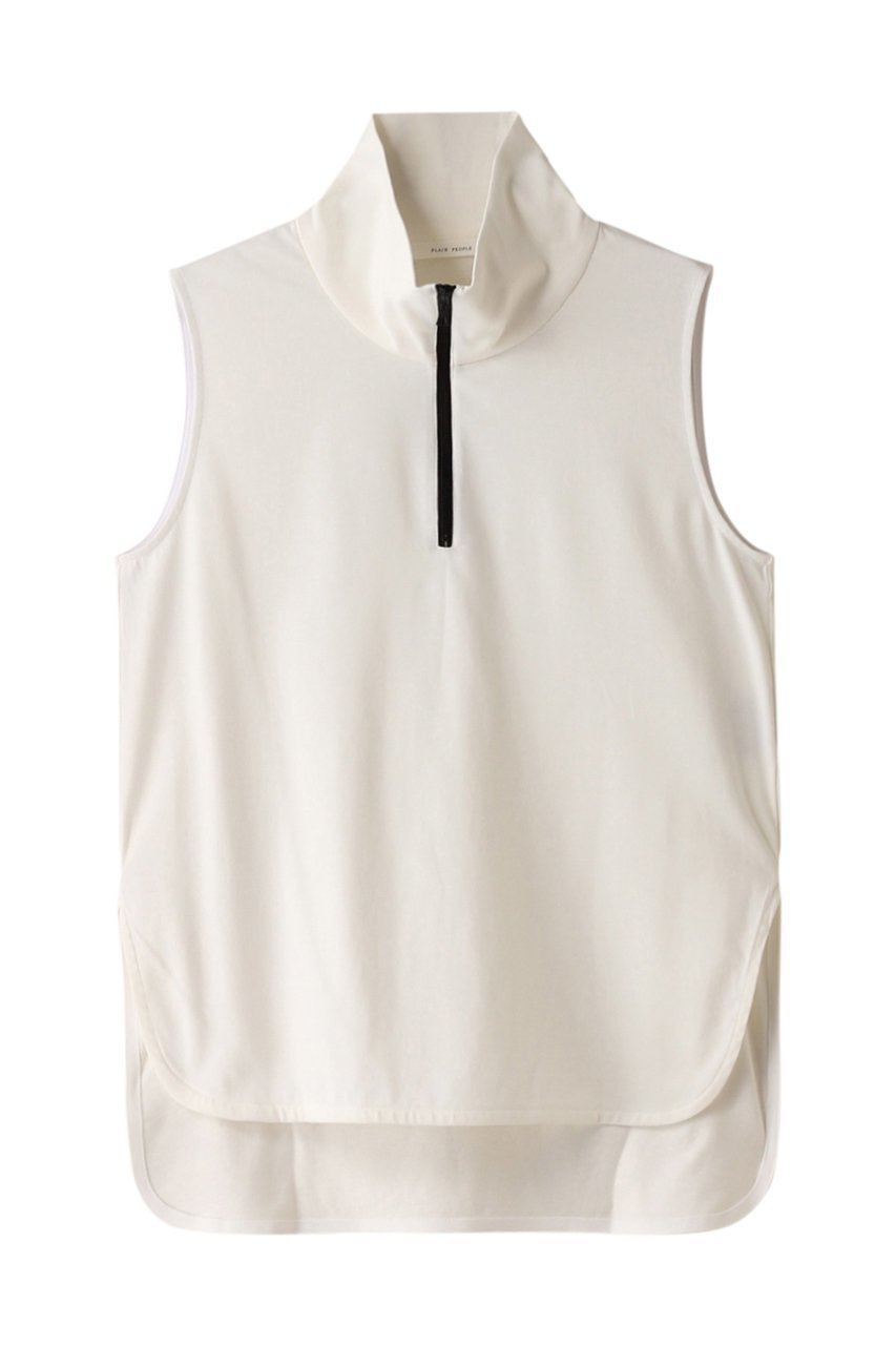 【プレインピープル/PLAIN PEOPLE】のオーガニック天竺ハーフジッププルオーバー インテリア・キッズ・メンズ・レディースファッション・服の通販 founy(ファニー) 　ファッション　Fashion　レディースファッション　Fashion for Women　トップス・カットソー　Cut & Sew Tops　ニット　Knit Tops & Sweaters　カジュアルプルオーバー・ニットトップス　Pullovers & Knit Tops / Casual Pullovers　オーガニック　Organic Cotton　スポーティ　Sporty, Casual Athletic　ハイネック　High Neck, Mock Neck　バランス　Balance, Style Balance　ベスト　Vest, Waistcoat　オフホワイト|ID: prp329100004608779 ipo3291000000035042222