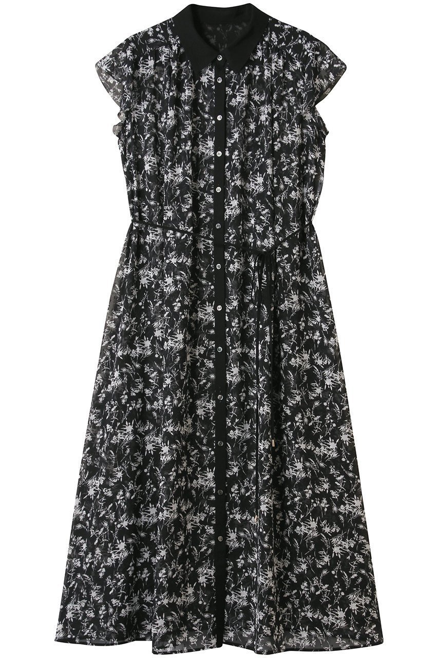 【アナイ/ANAYI】のモノトーンフラワーPTシャツワンピース 人気、トレンドファッション・服の通販 founy(ファニー) 　ファッション　Fashion　レディースファッション　Fashion for Women　ワンピース　Dresses　シャツワンピース / 1枚で着映えコーデ　Shirt Dresses　チュニック　Tunic Tops & Dresses　2025年　2025　2025-2026秋冬・A/W　Autumn/Winter 2025–26 AW25–26　チュニック　Tunic, Long Top　パーティ　Party, Party Style　フラワー　Flower, Floral　フレア　Flare, Flared　モノトーン　Monotone, Black and White　リボン　Ribbon, Bow　ロング　Long, Long-Length　エレガント 上品　Elegant　A/W・秋冬　Autumn/Winter　 other-1|ID: prp329100004608784 ipo3291000000032949377