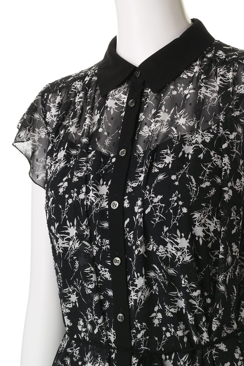 【アナイ/ANAYI】のモノトーンフラワーPTシャツワンピース 人気、トレンドファッション・服の通販 founy(ファニー) 　ファッション　Fashion　レディースファッション　Fashion for Women　ワンピース　Dresses　シャツワンピース / 1枚で着映えコーデ　Shirt Dresses　チュニック　Tunic Tops & Dresses　2025年　2025　2025-2026秋冬・A/W　Autumn/Winter 2025–26 AW25–26　チュニック　Tunic, Long Top　パーティ　Party, Party Style　フラワー　Flower, Floral　フレア　Flare, Flared　モノトーン　Monotone, Black and White　リボン　Ribbon, Bow　ロング　Long, Long-Length　エレガント 上品　Elegant　A/W・秋冬　Autumn/Winter　other-5|ID: prp329100004608784 ipo3291000000032949407
