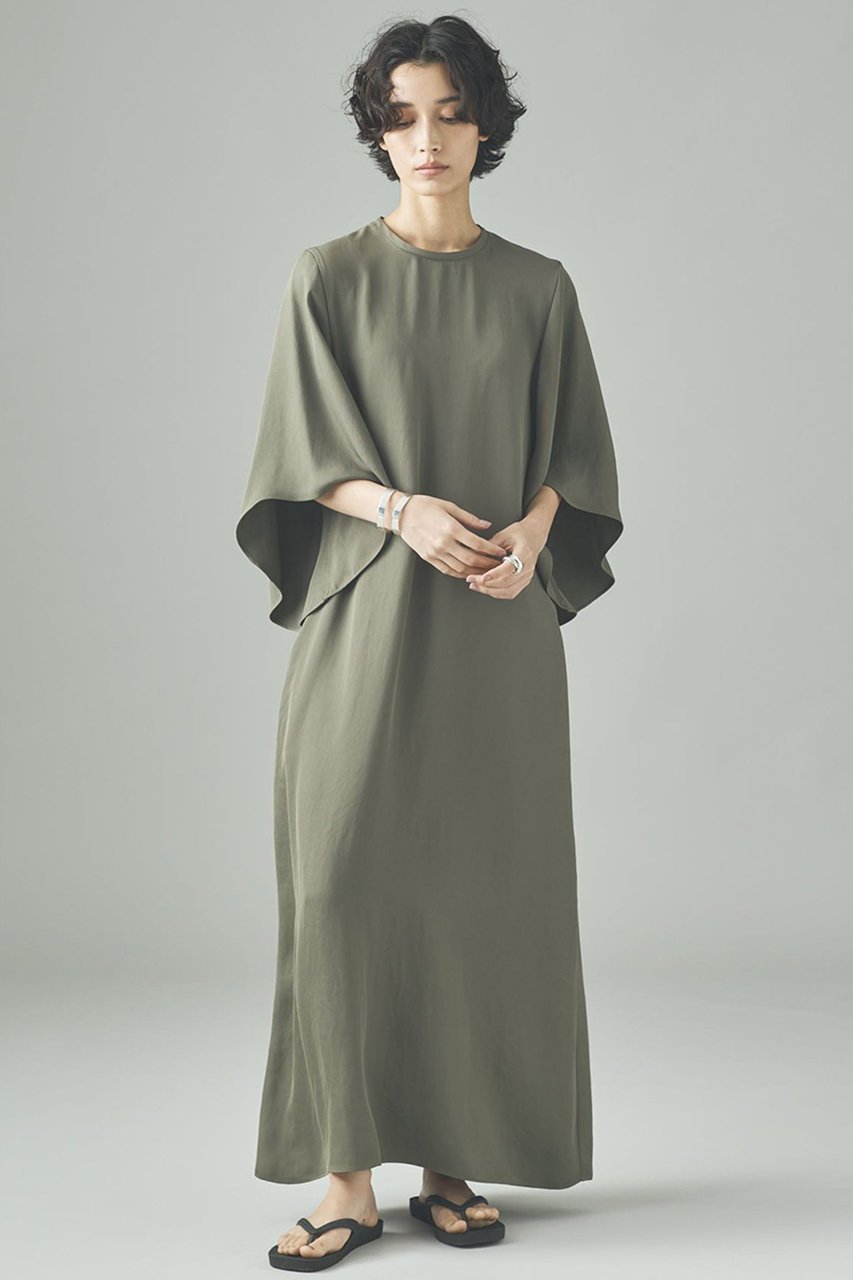 【カレンソロジー/Curensology】のアセテートティードレス インテリア・キッズ・メンズ・レディースファッション・服の通販 founy(ファニー) ファッション Fashion レディースファッション Fashion for Women ワンピース Dresses フォーマル・パーティードレス・結婚式用ドレス Elegant & Casual Dresses チュニック Tunic Tops & Dresses インナー Innerwear シンプル Simple, Minimal チュニック Tunic, Long Top ドレープ Drape, Draping Fabric ヌーディ Nude, Nude Tone ロング Long, Long-Length 半袖 Short Sleeve, Half Sleeve 日本製 Made In Japan 長袖 Long Sleeve, Full Sleeve カーキ|ID: prp329100004608787 ipo3291000000035964058