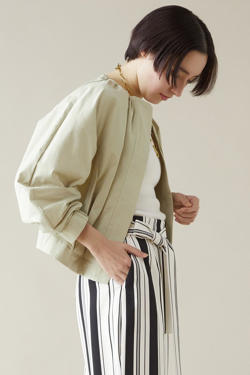 【マルティニーク/martinique】のタフタギャザーブルゾン 人気、トレンドファッション・服の通販 founy(ファニー) 　ファッション　Fashion　レディースファッション　Fashion for Women　アウター　Coat / Outerwear Collection　レディースジャケット・軽アウター　Jackets　ブルゾンジャケット・スポーティアウター　Blouson Jackets　ギャザー　Gathered, Ruffled　ジャケット　Jacket, Outerwear　ストレッチ　Stretch, Stretchy Fabric　タフタ　Taffeta, Structured Fabric　フィット　Fit, Slim Fit　フロント　Front, Front Design　ブラウジング　Blouson Silhouette, Cinched Waist　ブルゾン　Blouson, Bomber Jacket　エレガント 上品　Elegant　other-2|ID: prp329100004608788 ipo3291000000035042106