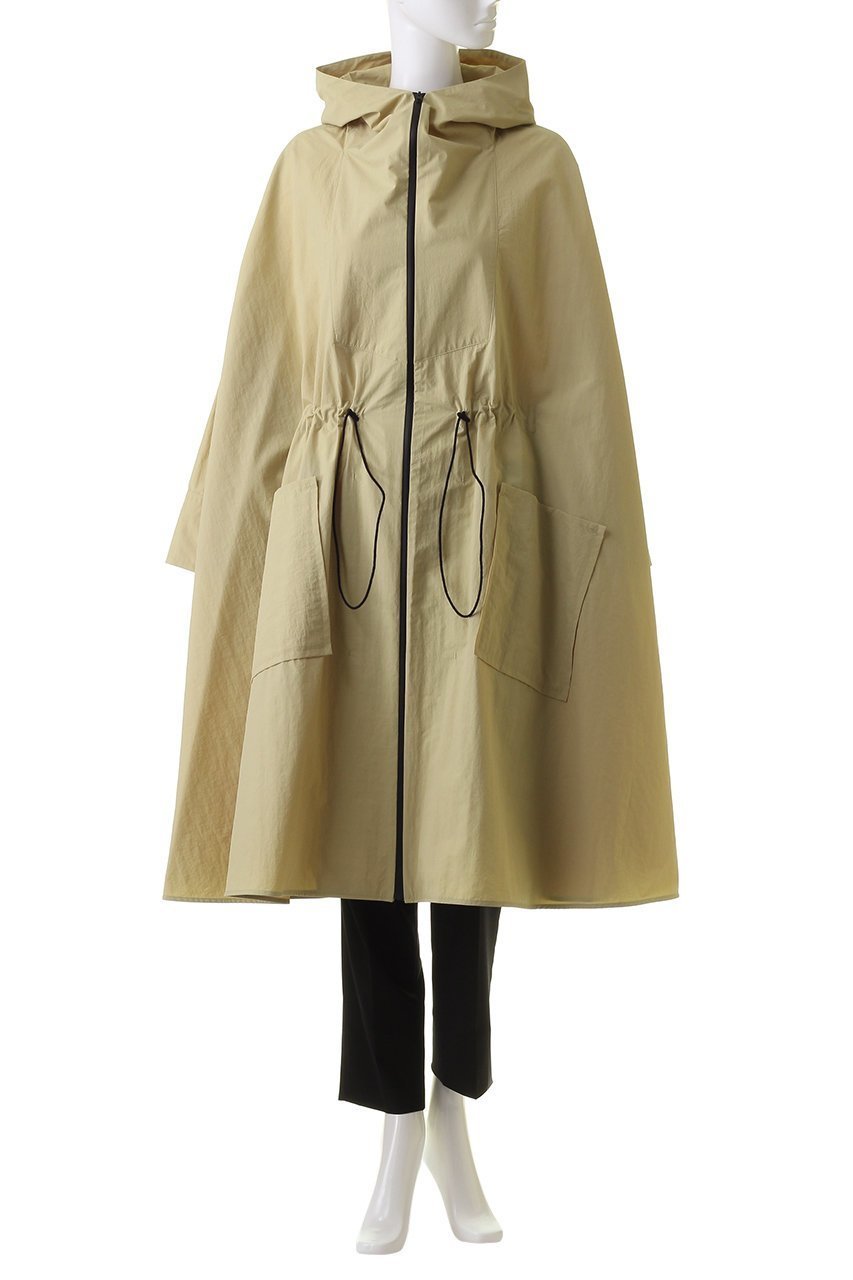 【ハウス オブ ロータス/HOUSE OF LOTUS】のAラインポンチョコート 人気、トレンドファッション・服の通販 founy(ファニー) 　ファッション　Fashion　レディースファッション　Fashion for Women　アウター　Coat / Outerwear Collection　コート・ロングコート・ピーコート　Long Coats, Peacoats & More　ポンチョ・ケープコート　Ponchos & Capes　アウトドア　Outdoor Clothing　ドローコード　Drawcord, Drawstring Cord　フォルム　Silhouette, Form　ポンチョ　Poncho, Cape Style　ロング　Long, Long-Length　ワッシャー　Washer, Crinkled Finish　other-2|ID: prp329100004608789 ipo3291000000032949502