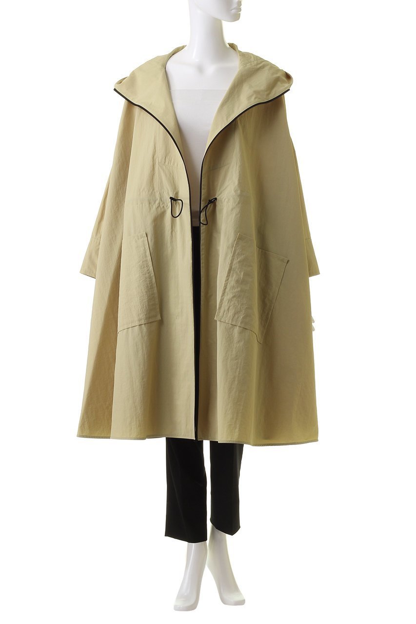 【ハウス オブ ロータス/HOUSE OF LOTUS】のAラインポンチョコート 人気、トレンドファッション・服の通販 founy(ファニー) 　ファッション　Fashion　レディースファッション　Fashion for Women　アウター　Coat / Outerwear Collection　コート・ロングコート・ピーコート　Long Coats, Peacoats & More　ポンチョ・ケープコート　Ponchos & Capes　アウトドア　Outdoor Clothing　ドローコード　Drawcord, Drawstring Cord　フォルム　Silhouette, Form　ポンチョ　Poncho, Cape Style　ロング　Long, Long-Length　ワッシャー　Washer, Crinkled Finish　other-7|ID: prp329100004608789 ipo3291000000032949530